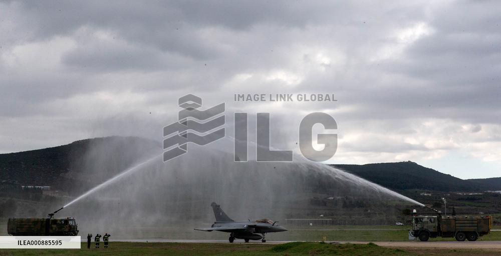 GREECE-TANAGRA-RAFALE FIGHTER JETS-RECEIVING
