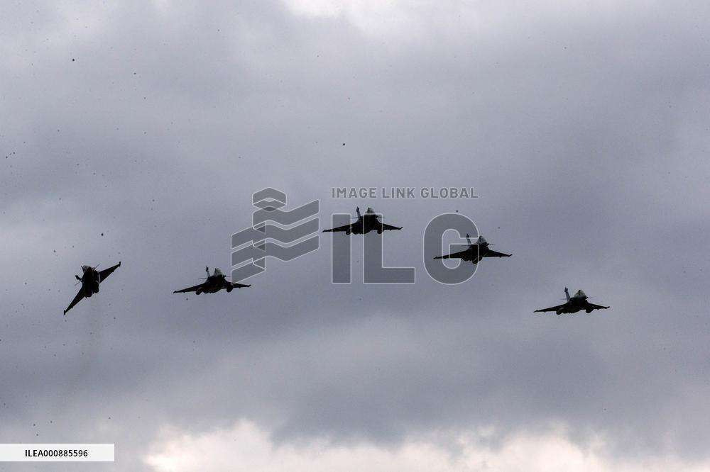 GREECE-TANAGRA-RAFALE FIGHTER JETS-RECEIVING
