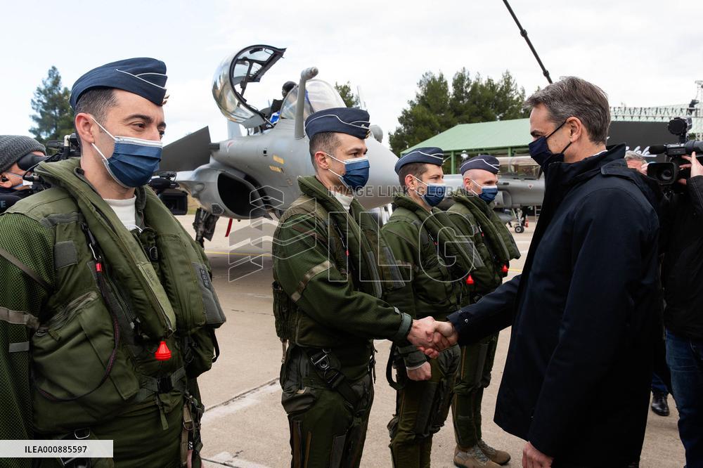 GREECE-TANAGRA-RAFALE FIGHTER JETS-RECEIVING