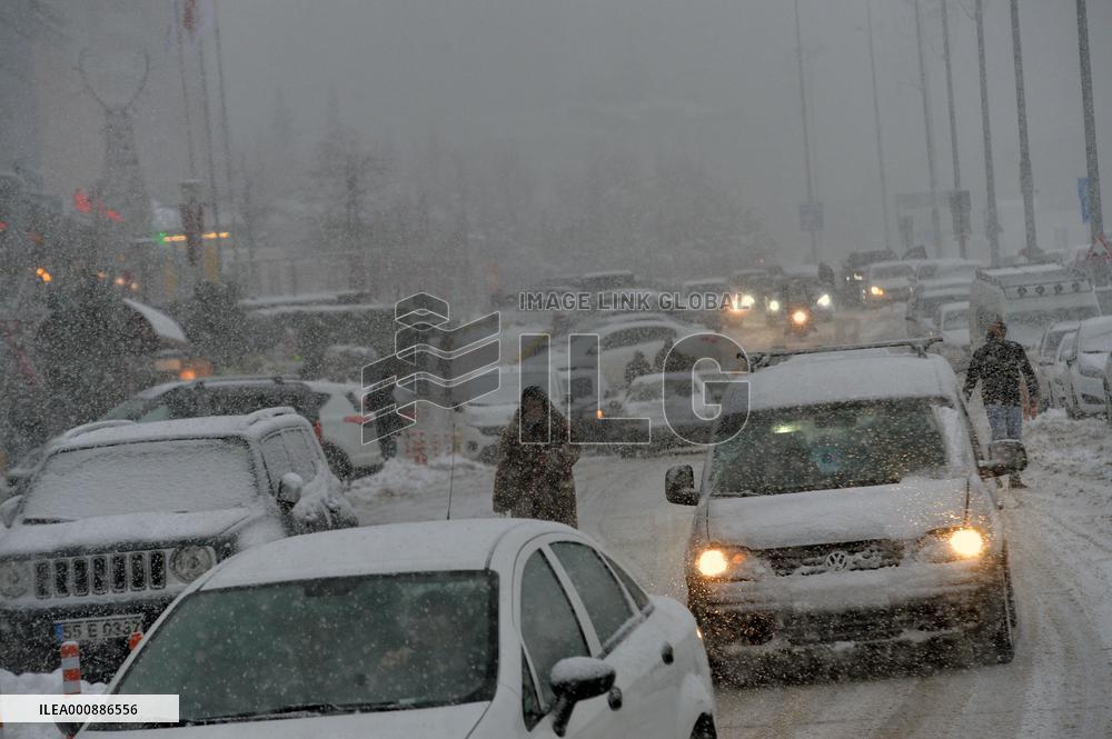 TURKEY-ANKARA-SNOW