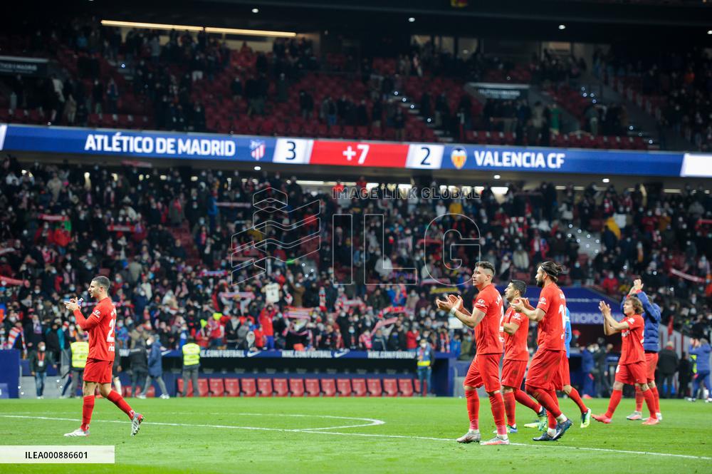 (SP)SPAIN-MADRID-FOOTBALL-SPANISH FIRST DIVISION-ATLETICO DE MADRID VS VALENCIA CF
