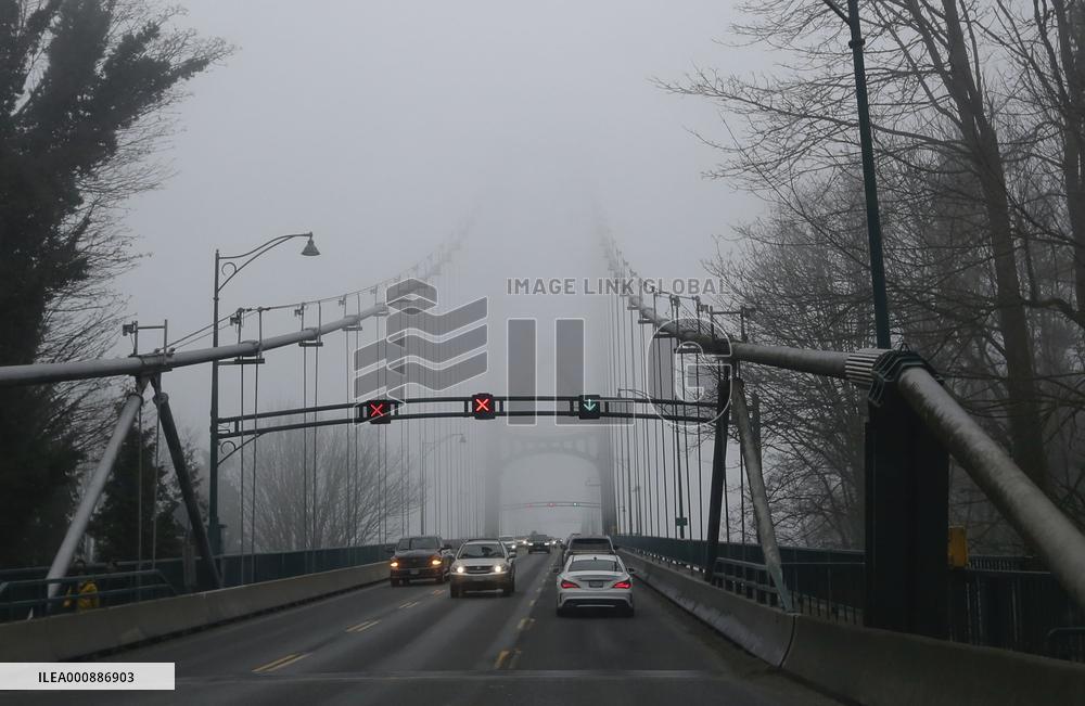 CANADA-VANCOUVER-FOG-WEATHER