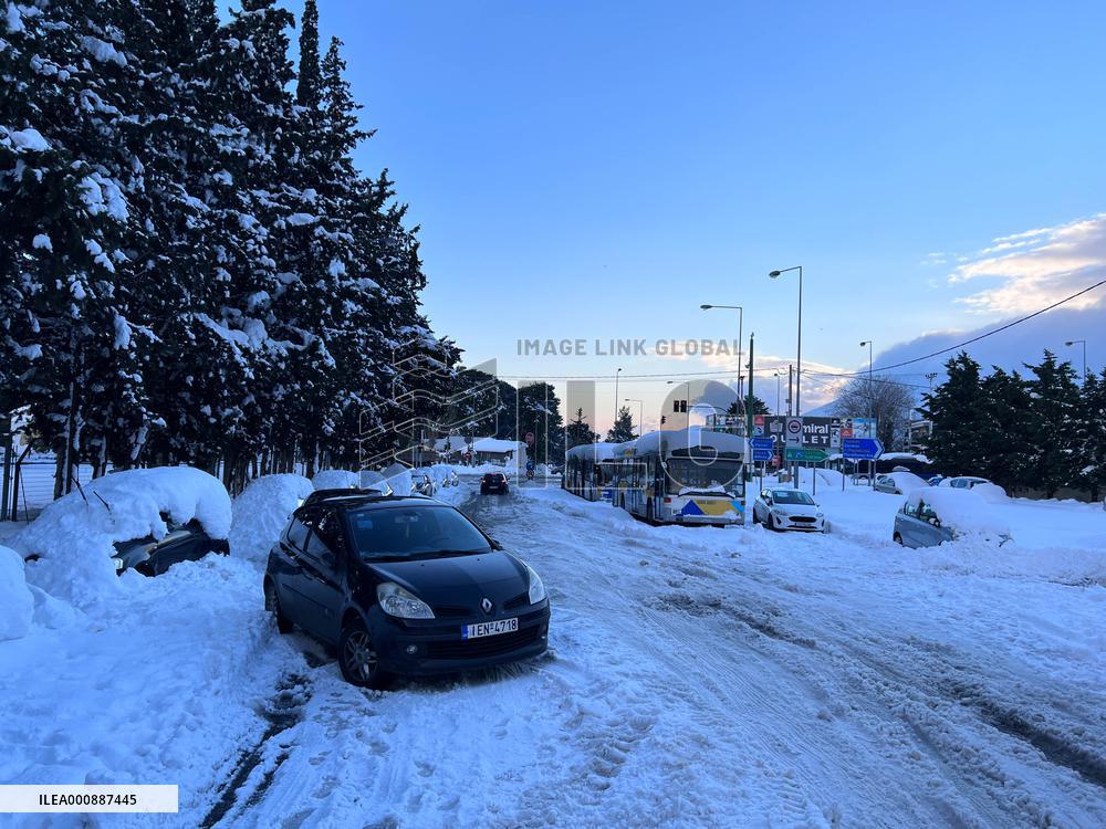 GREECE-ATHENS-HEAVY SNOWFALL