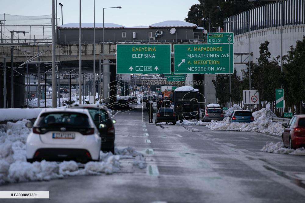 GREECE-ATHENS-HEAVY SNOWFALL-AFTERMATH