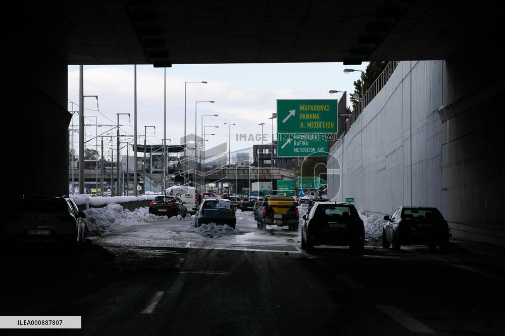 GREECE-ATHENS-HEAVY SNOWFALL-AFTERMATH