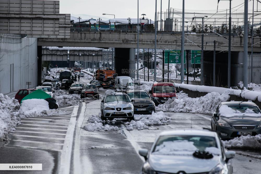 GREECE-ATHENS-HEAVY SNOWFALL-AFTERMATH