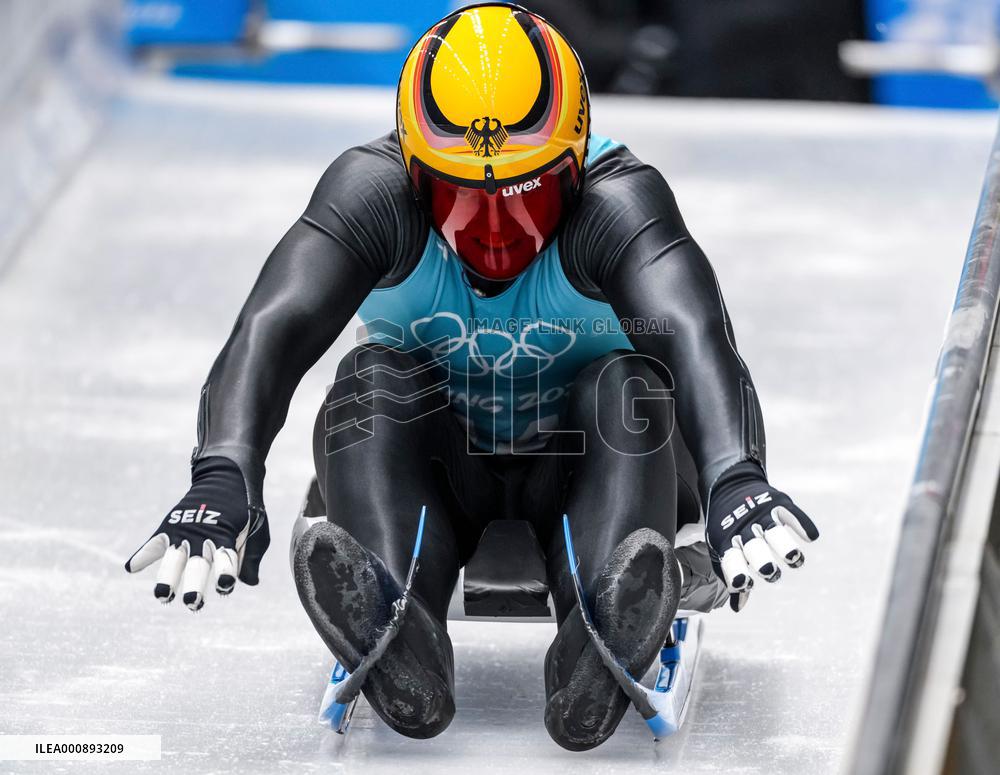 (BEIJING 2022)CHINA-BEIJING-OLYMPIC WINTER GAMES-LUGE-TRAINING SESSION