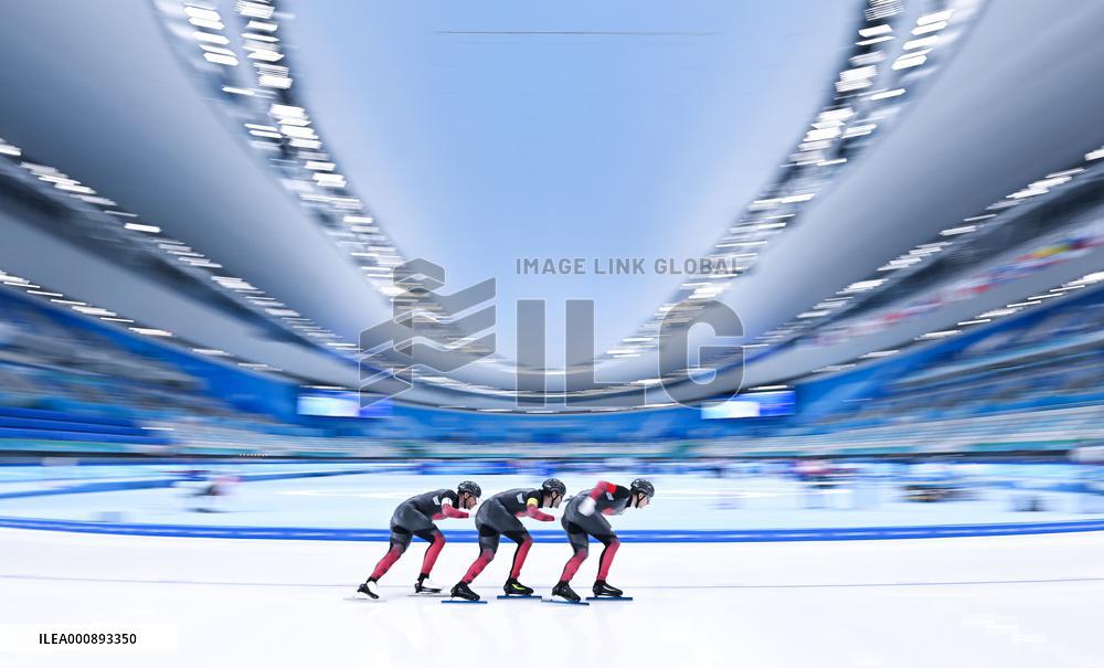 (BEIJING 2022)CHINA-BEIJING-OLYMPIC WINTER GAMES-SPEED SKATING-TRAINING (CN)