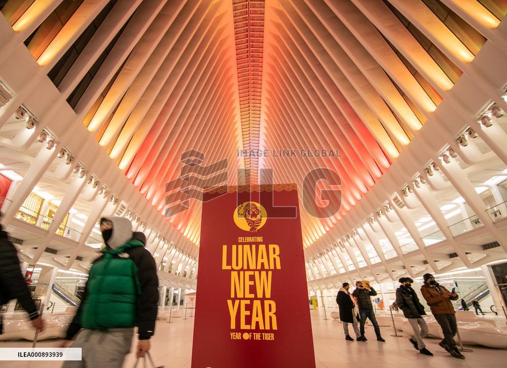 U.S.-NEW YORK-CHINESE NEW YEAR CELEBRATION-LIGHT PROJECTION