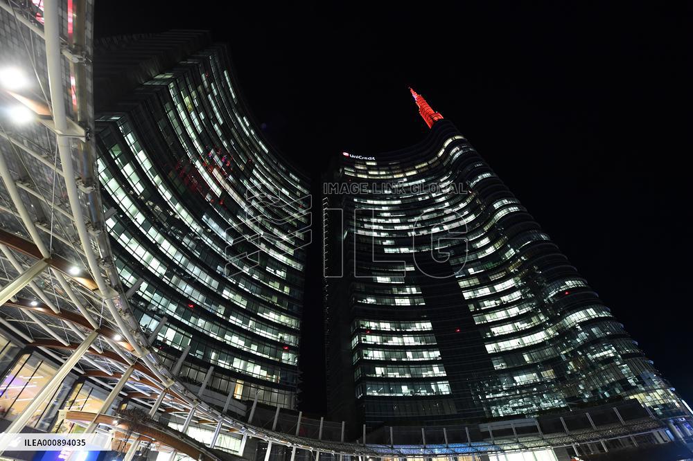 ITALY-MILAN-CHINESE LUNAR NEW YEAR-UNICREDIT TOWER-ILLUMINATION