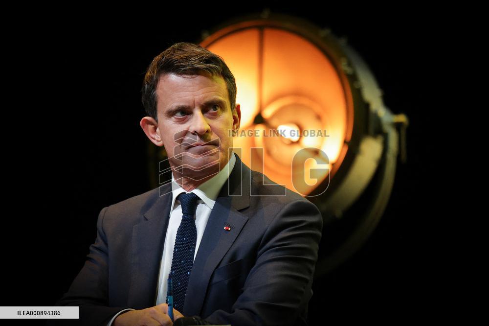 Manuel Valls At Tribunes De La Presse Conference - Bordeaux