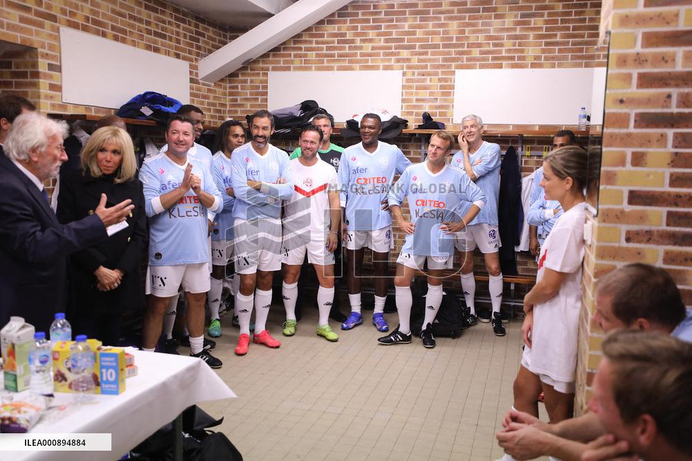 President Macron At Gala Match Of The Variétés Club De France - Poissy