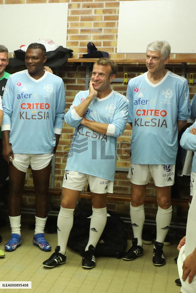 President Macron At Gala Match Of The Variétés Club De France - Poissy