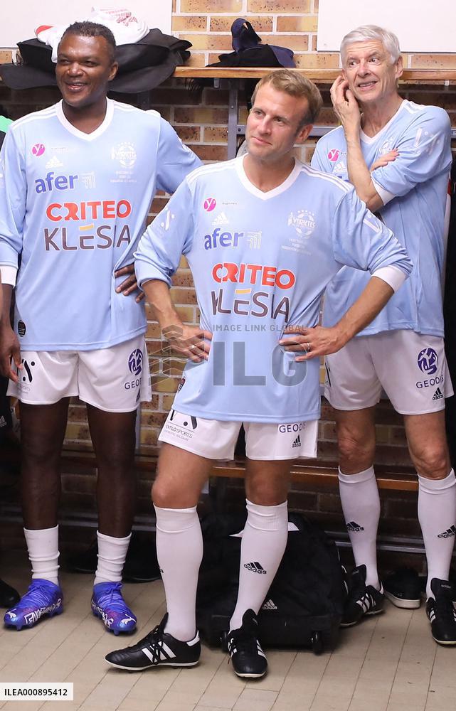 President Macron At Gala Match Of The Variétés Club De France - Poissy