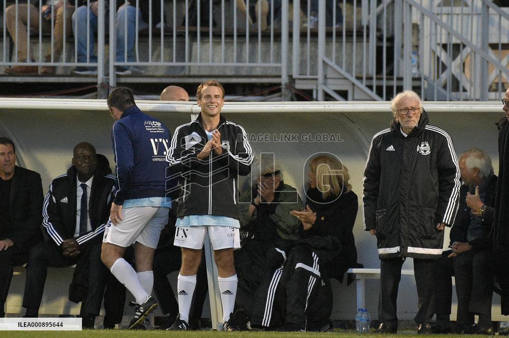 President Macron At Gala Match Of The Variétés Club De France - Poissy