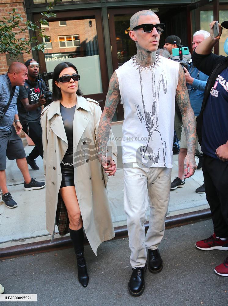 Kourtney Kardashian And Boyfriend Travis Barker Out - NYC