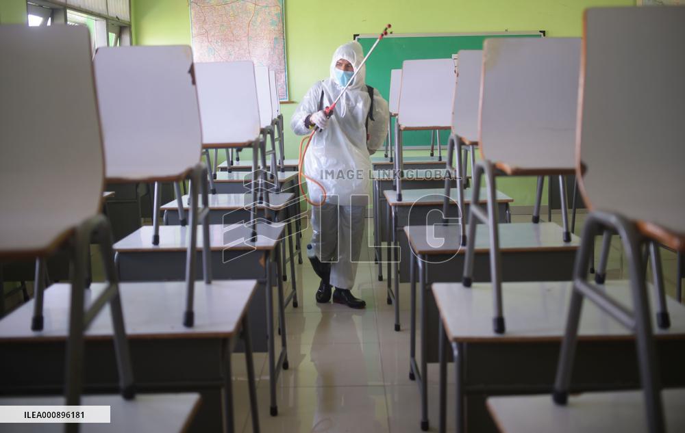 INDONESIA-JAKARTA-COVID-19-DISINFECTION