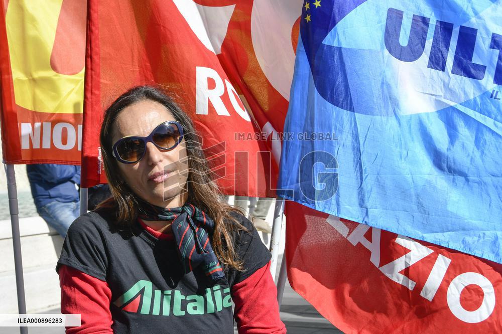 Alitalia Employees Protest - Fiumicino