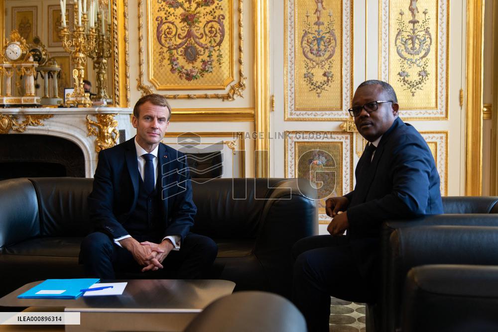 President Macron Meets Guinea-Bissau's President - Paris