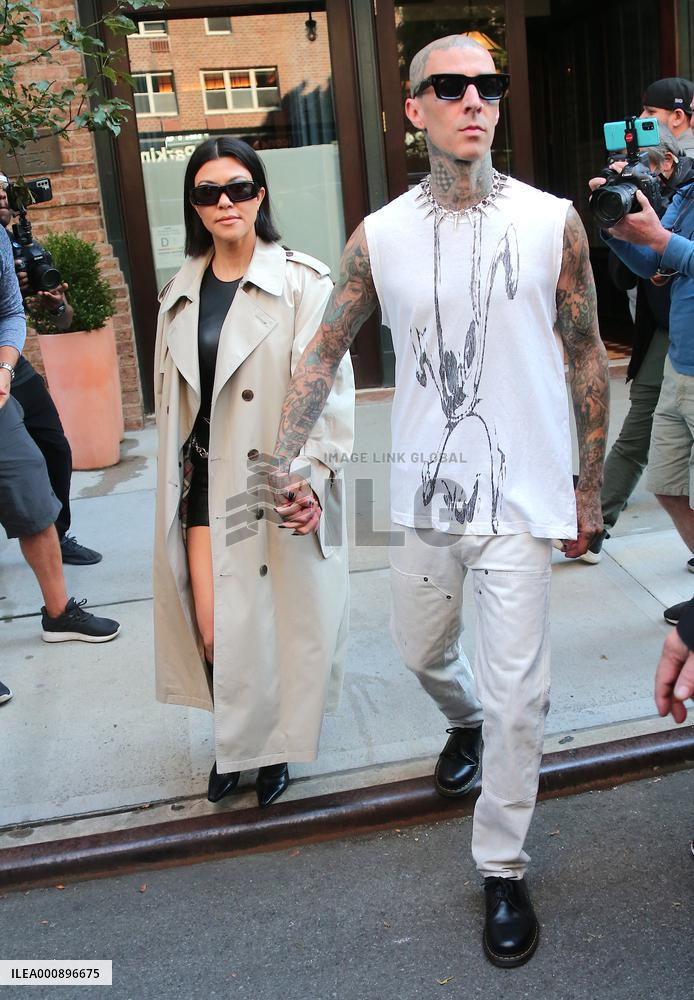 Kourtney Kardashian And Boyfriend Travis Barker Out - NYC