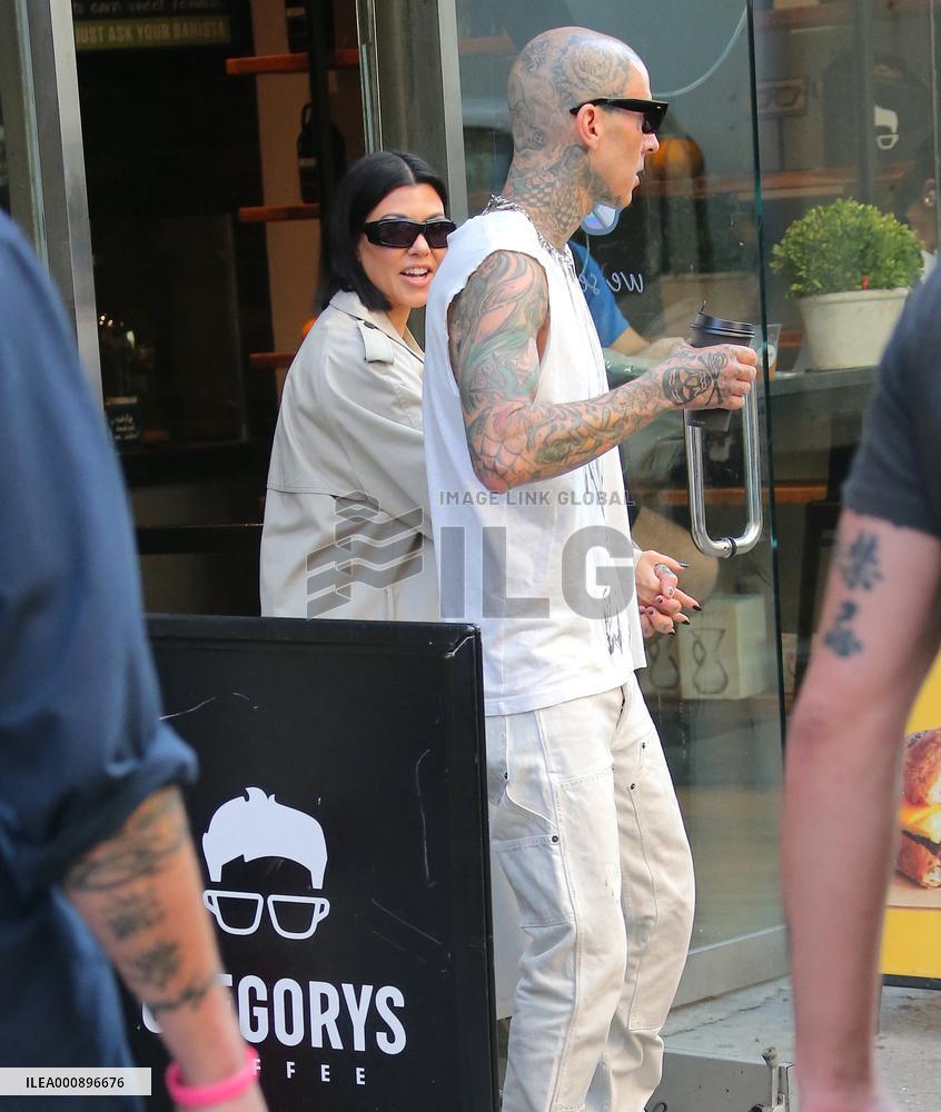 Kourtney Kardashian And Boyfriend Travis Barker Out - NYC