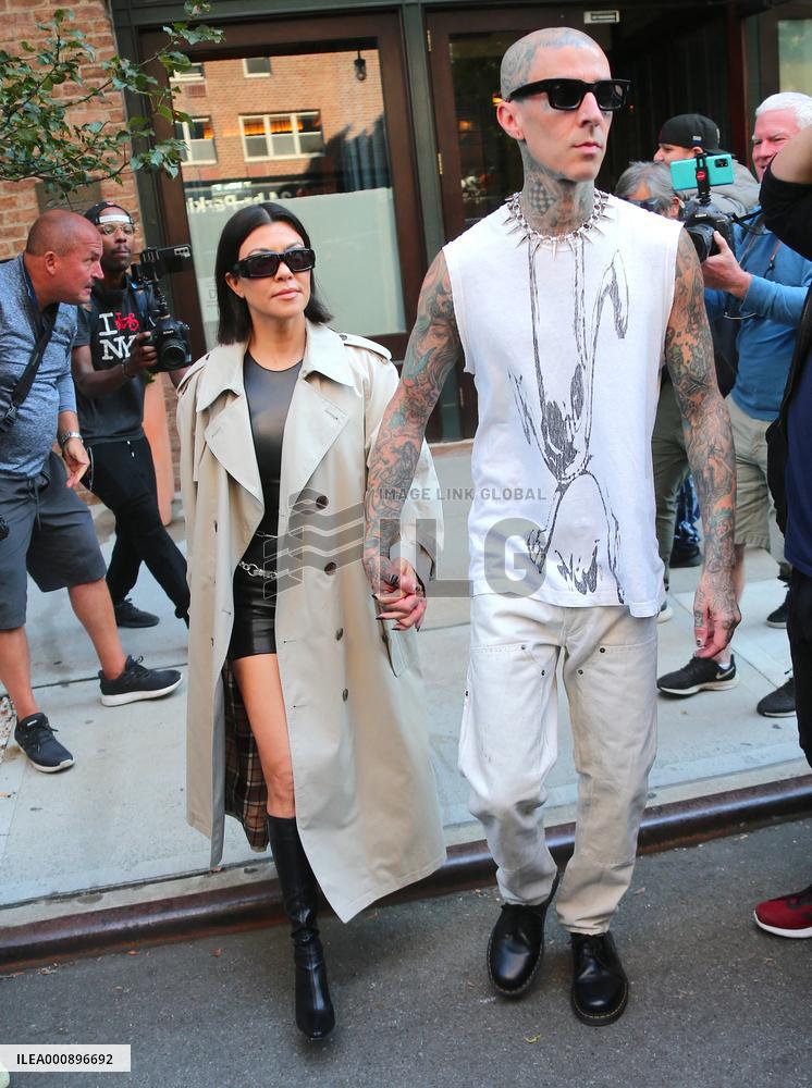 Kourtney Kardashian And Boyfriend Travis Barker Out - NYC