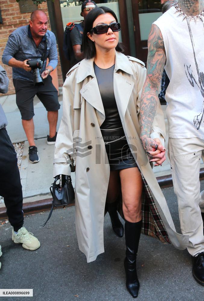 Kourtney Kardashian And Boyfriend Travis Barker Out - NYC