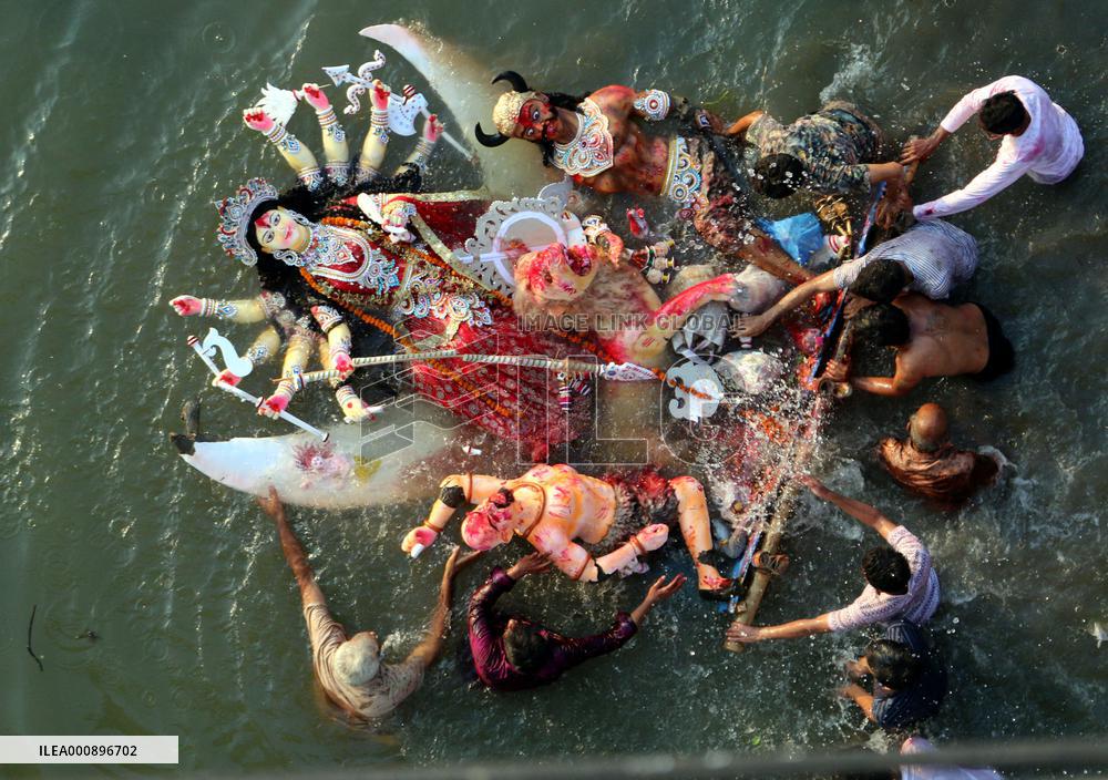 Durga Puja Ends With Immersion Of Idols - Bangladesh