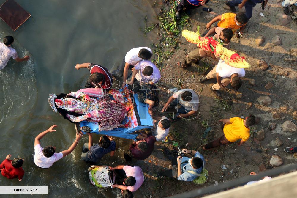 Durga Puja Ends With Immersion Of Idols - Bangladesh