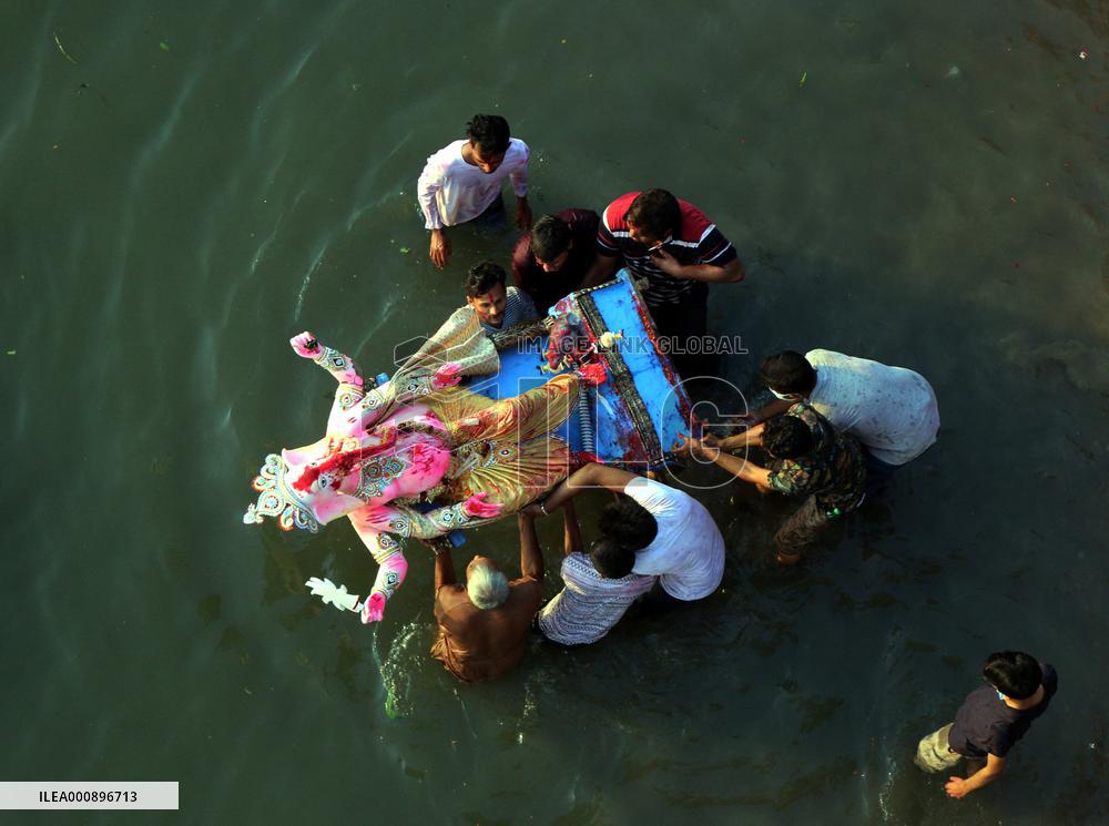 Durga Puja Ends With Immersion Of Idols - Bangladesh