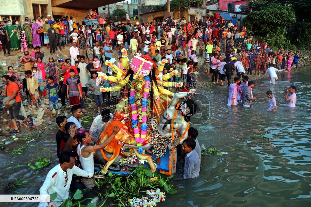 Durga Puja Ends With Immersion Of Idols - Bangladesh