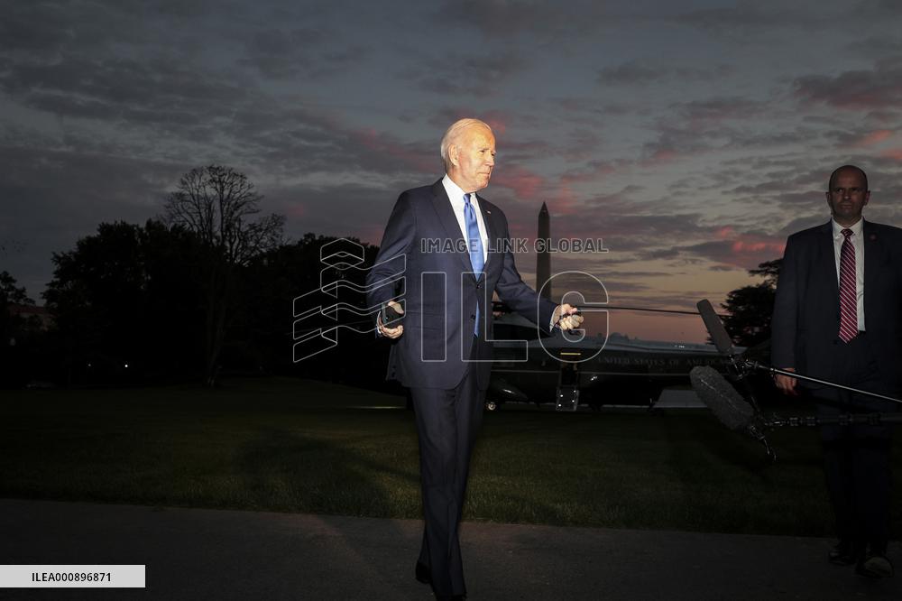 President Biden arrives at the White House