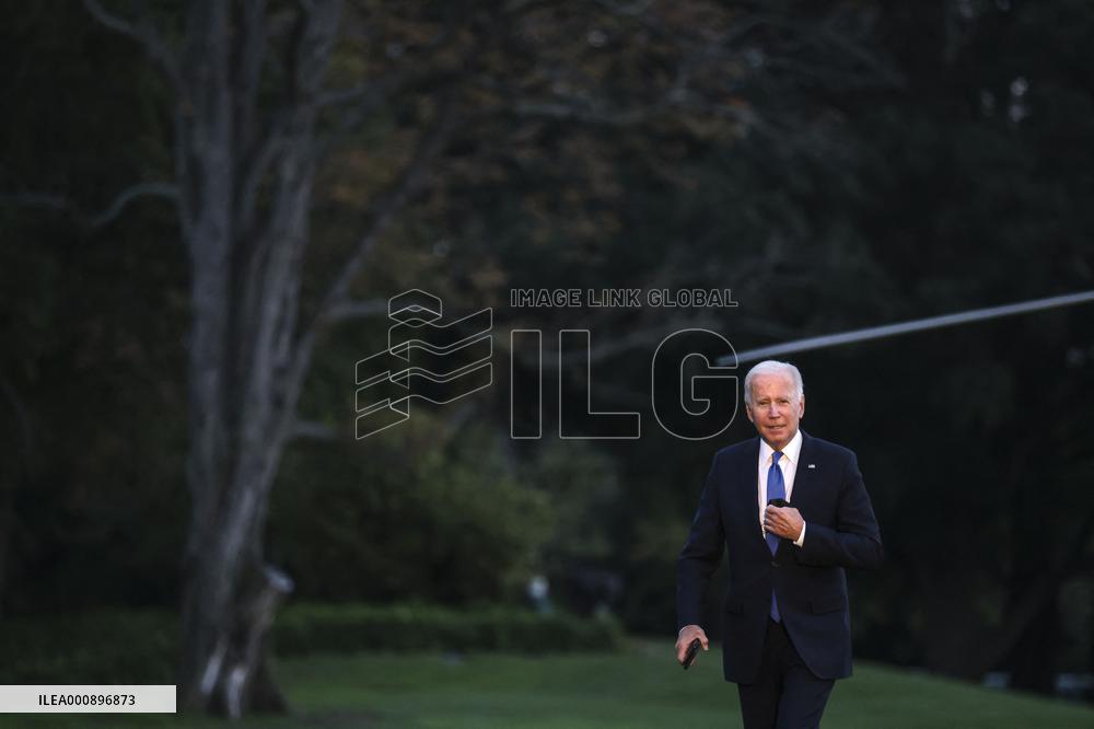 President Biden arrives at the White House