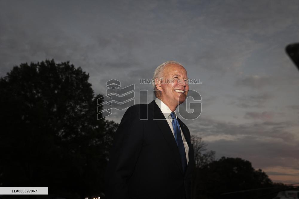 President Biden arrives at the White House