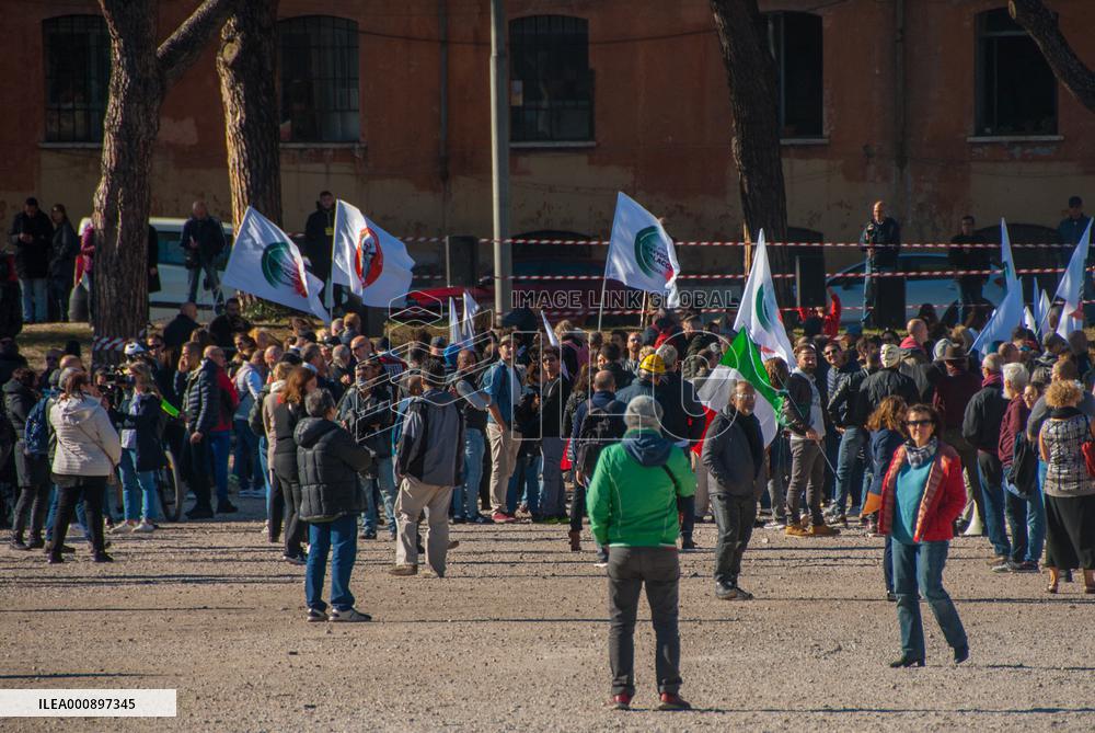 No Green Pass Protest - Rome