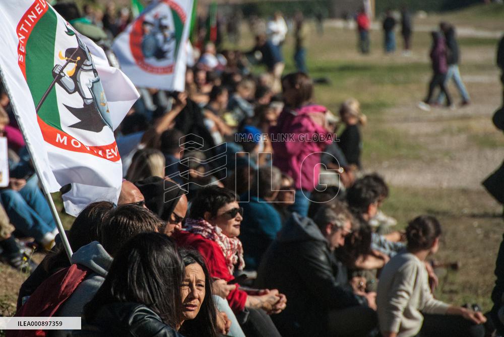 No Green Pass Protest - Rome