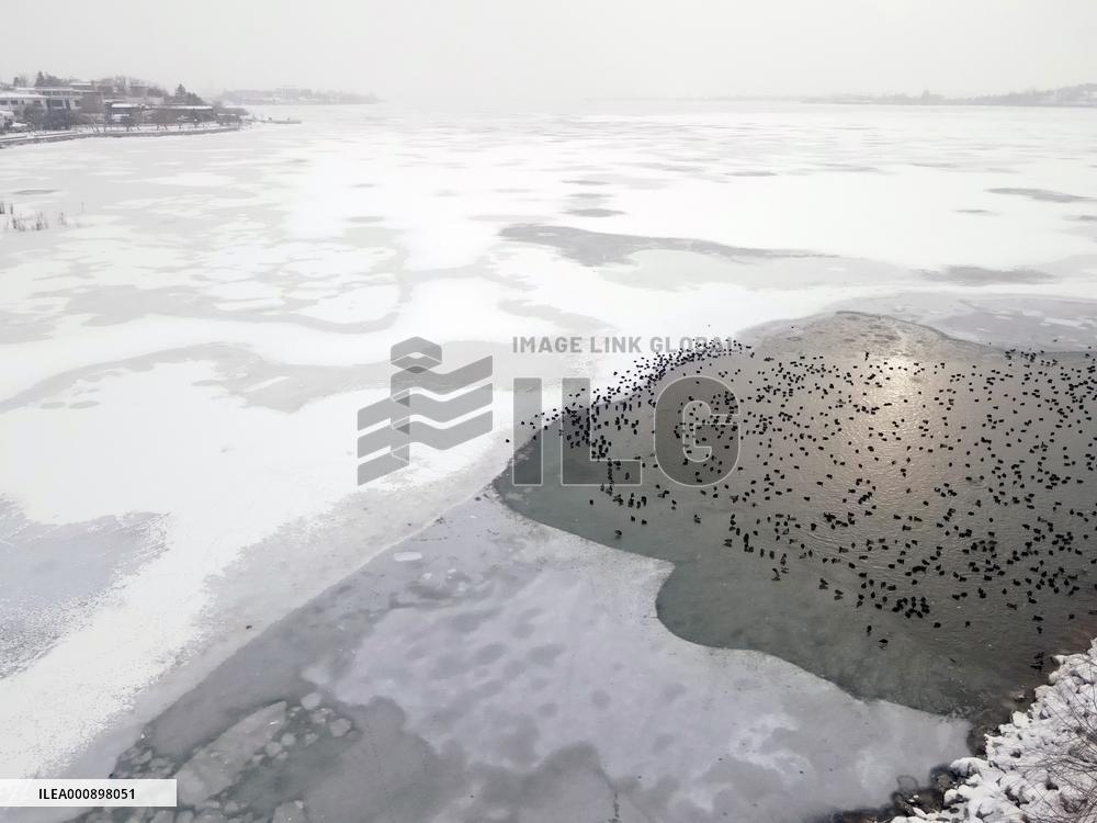 TURKEY-ANKARA-MOGAN LAKE-SNOWFALL