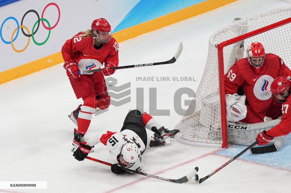 (BEIJING2022)CHINA-BEIJING-OLYMPIC WINTER GAMES-ICE HOCKEY-WOMEN'S PRELIMINARY-ROC VS SWITZERLAND