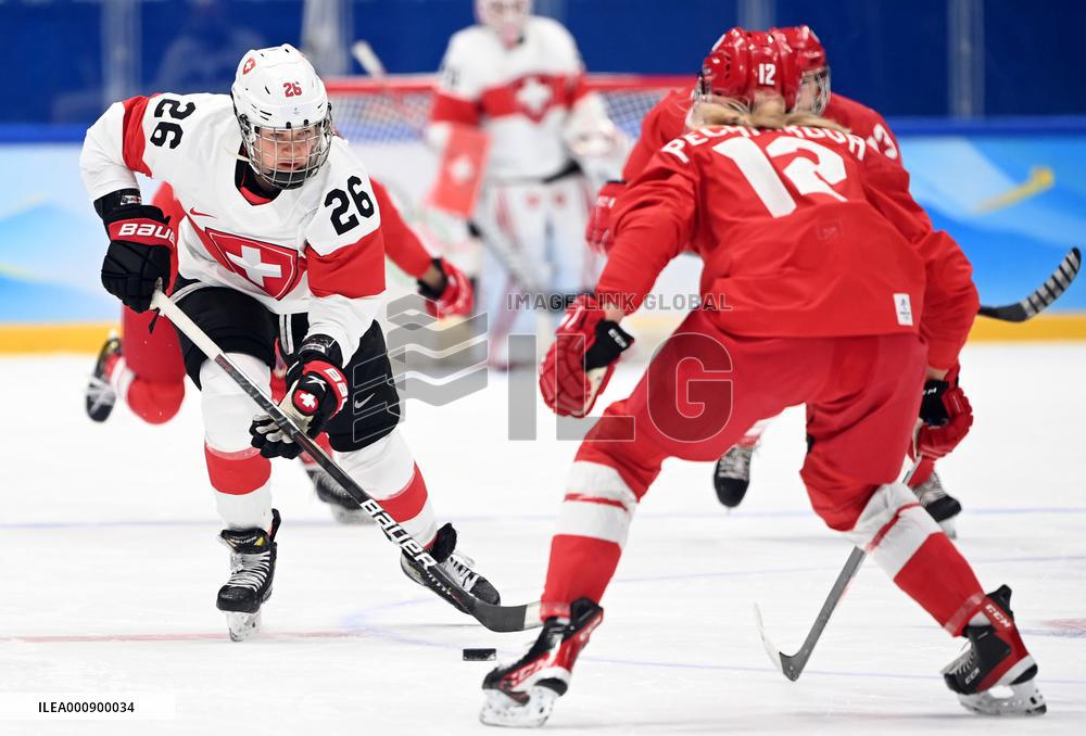 (BEIJING2022)CHINA-BEIJING-OLYMPIC WINTER GAMES-ICE HOCKEY-WOMEN'S PRELIMINARY-ROC VS SWITZERLAND (CN)