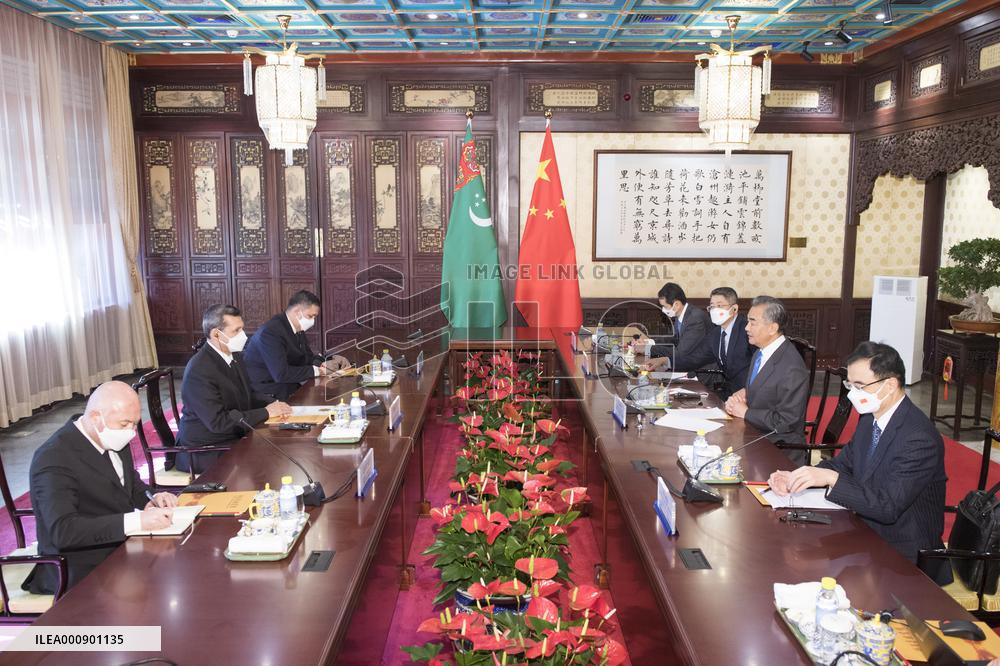 CHINA-BEIJING-WANG YI-TURKMENISTAN-FM-MEETING (CN)