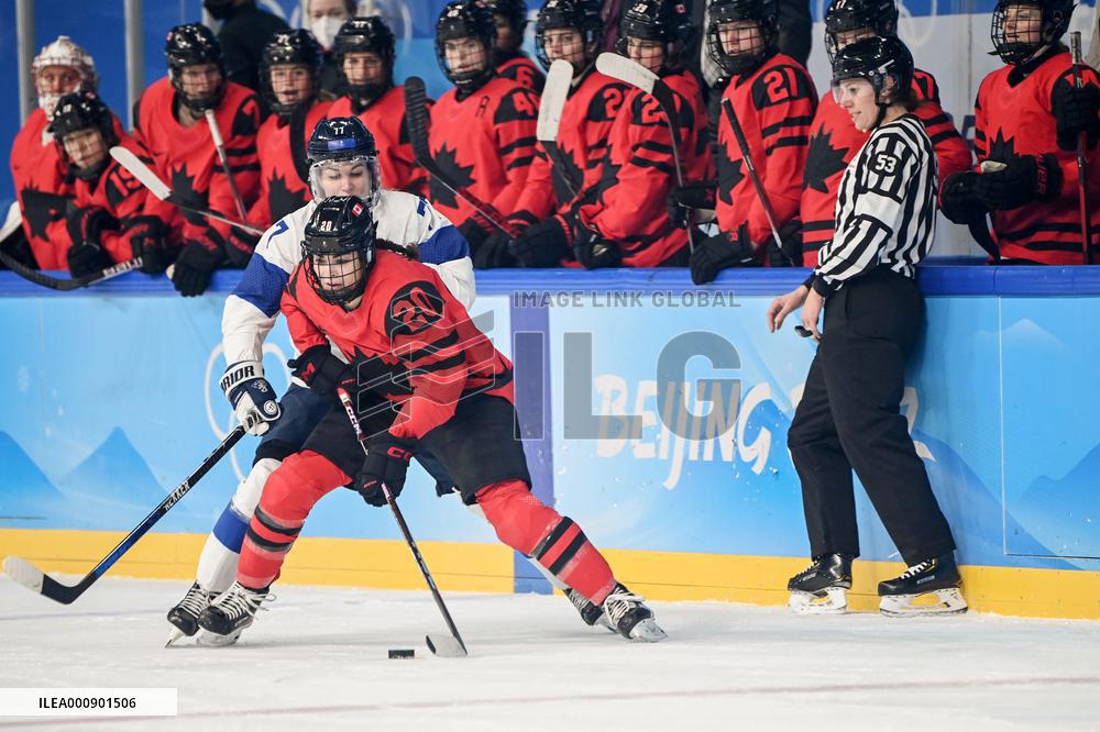 (BEIJING2022)CHINA-BEIJING-OLYMPIC WINTER GAMES-ICE HOCKEY-WOMEN'S PRELIMINARY-CANADA VS FINLAND(CN)