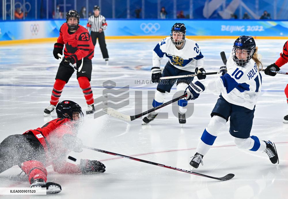 (BEIJING2022)CHINA-BEIJING-OLYMPIC WINTER GAMES-ICE HOCKEY-WOMEN'S PRELIMINARY-CANADA VS FINLAND(CN)