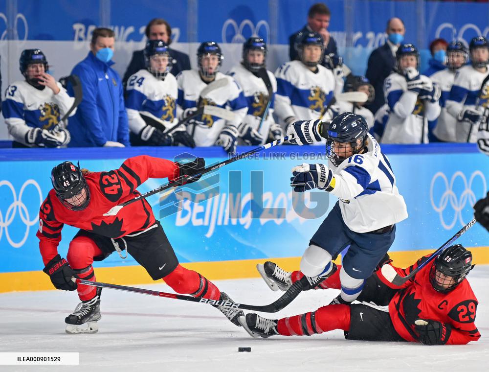 (BEIJING2022)CHINA-BEIJING-OLYMPIC WINTER GAMES-ICE HOCKEY-WOMEN'S PRELIMINARY-CANADA VS FINLAND(CN)