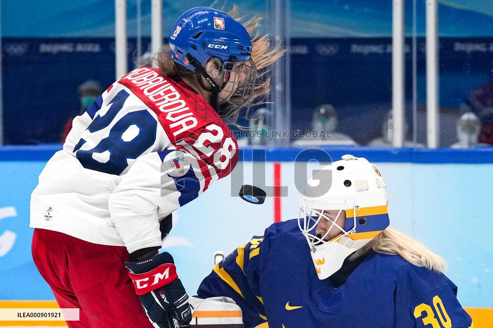 (BEIJING2022) CHINA-BEIJING-OLYMPIC WINTER GAMES-ICE HOCKEY-WOMEN'S PRELIMINARY-CZE-SWE(CN)