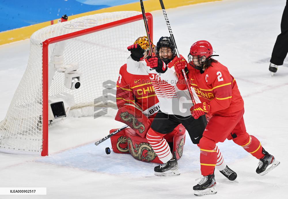 (BEIJING2022)CHINA-BEIJING-OLYMPIC WINTER GAMES-ICE HOCKEY-WOMEN'S PRELIMINARY-CHINA VS JAPAN