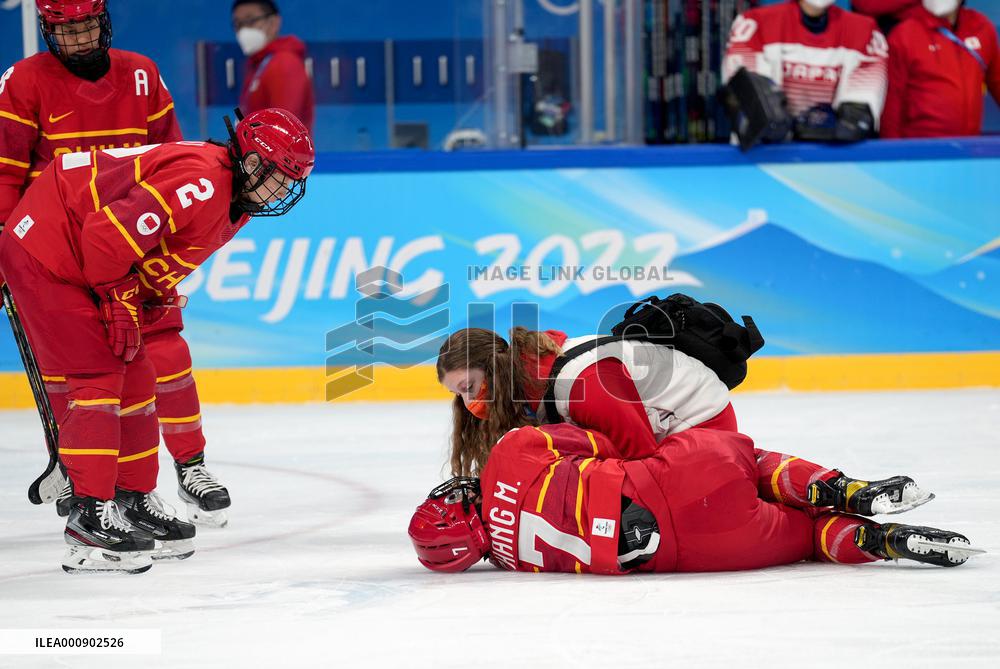 (BEIJING2022)CHINA-BEIJING-OLYMPIC WINTER GAMES-ICE HOCKEY-WOMEN'S PRELIMINARY-CHINA VS JAPAN