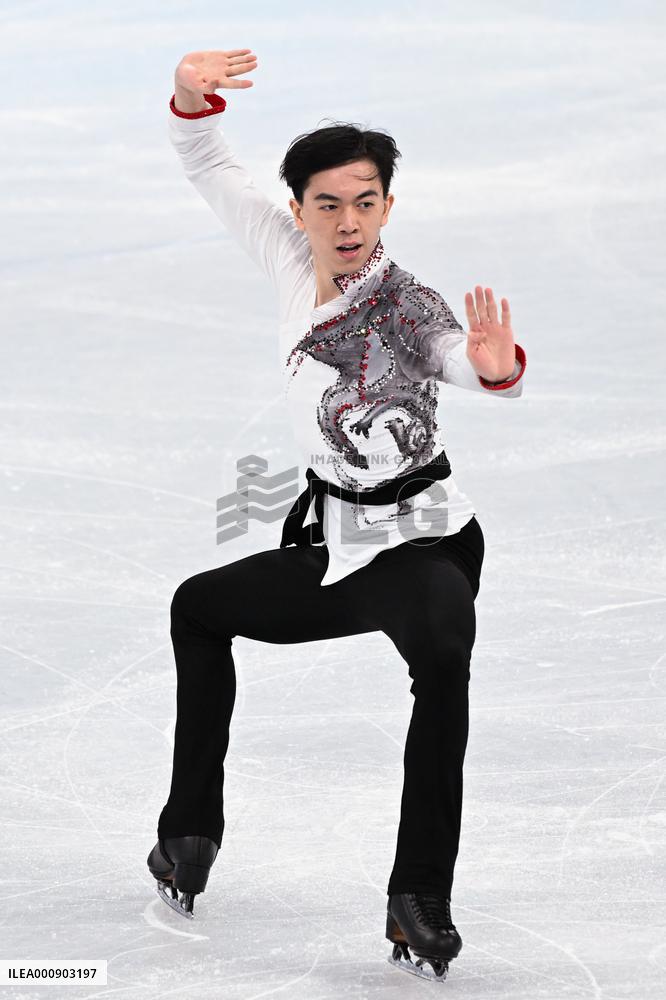 (XHTP)(BEIJING2022)CHINA-BEIJING-OLYMPIC WINTER GAMES-FIGURE SKATING-TEAM EVENT-MEN SINGLE SKATING-FREE SKATIN.....