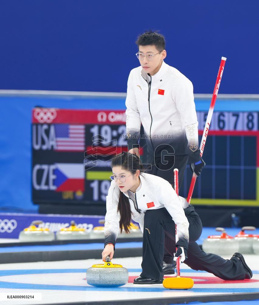 (BEIJING2022)CHINA-BEIJING-WINTER OLYMPIC GAMES-CURLING-MIXED DOUBLES-CHINA VS BRITAIN (CN)