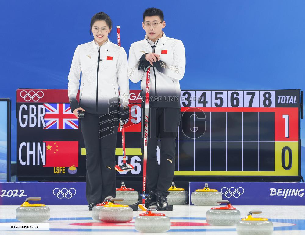 (BEIJING2022)CHINA-BEIJING-WINTER OLYMPIC GAMES-CURLING-MIXED DOUBLES-CHINA VS BRITAIN (CN)