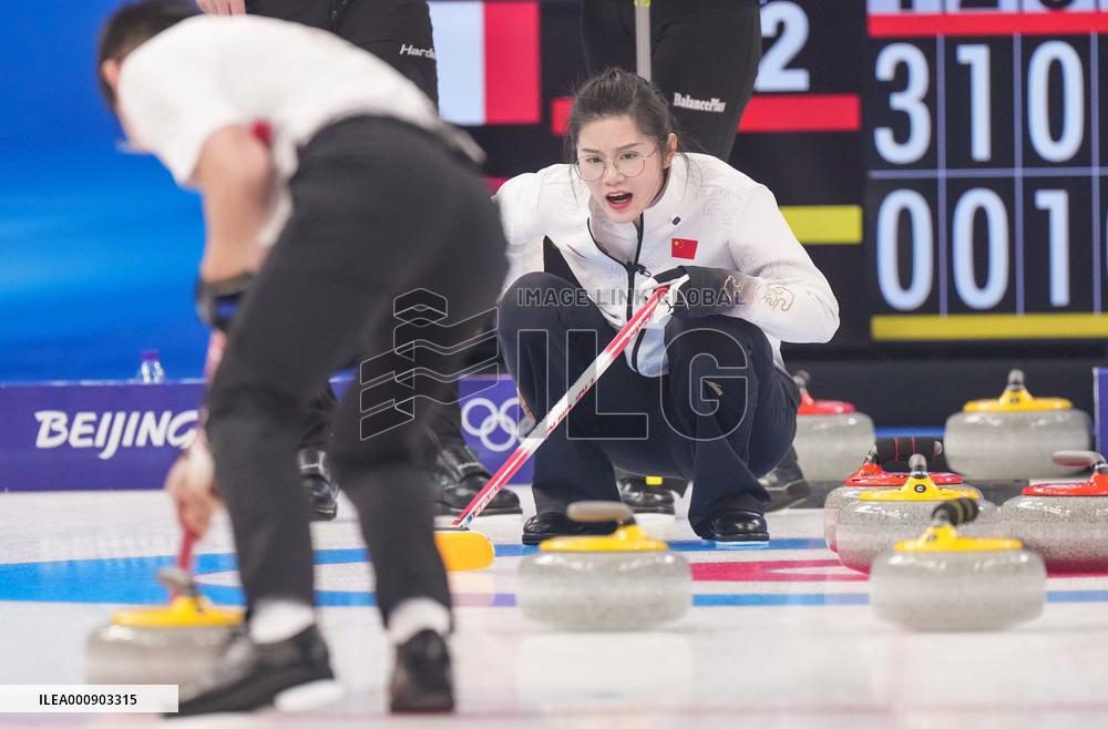 (BEIJING2022)CHINA-BEIJING-WINTER OLYMPIC GAMES-CURLING-MIXED DOUBLES